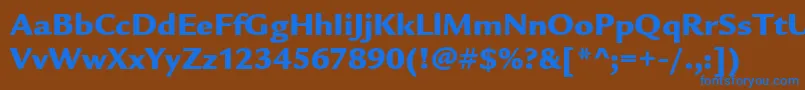 ItcLegacySansLtUltra Font – Blue Fonts on Brown Background