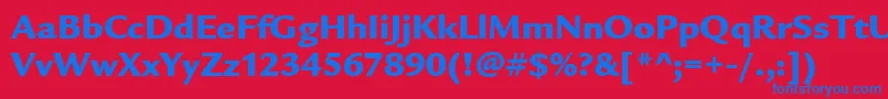 ItcLegacySansLtUltra Font – Blue Fonts on Red Background