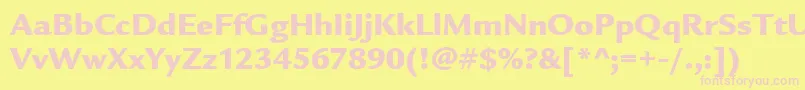 ItcLegacySansLtUltra Font – Pink Fonts on Yellow Background