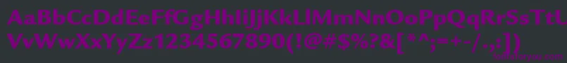 フォントItcLegacySansLtUltra – 黒い背景に紫のフォント