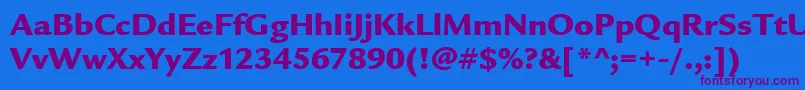 ItcLegacySansLtUltra Font – Purple Fonts on Blue Background