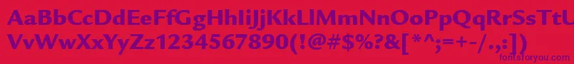 ItcLegacySansLtUltra Font – Purple Fonts on Red Background