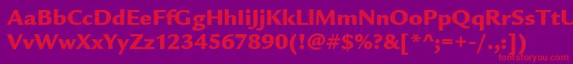 ItcLegacySansLtUltra Font – Red Fonts on Purple Background