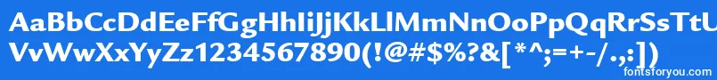ItcLegacySansLtUltra Font – White Fonts on Blue Background