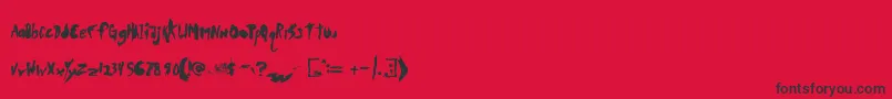 Duetrwoo Font – Black Fonts on Red Background