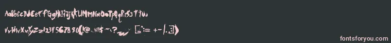 Duetrwoo Font – Pink Fonts on Black Background