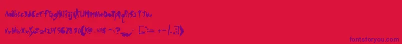 Duetrwoo Font – Purple Fonts on Red Background