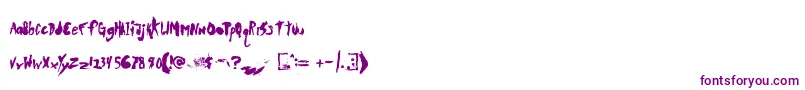 Duetrwoo-Schriftart – Violette Schriften