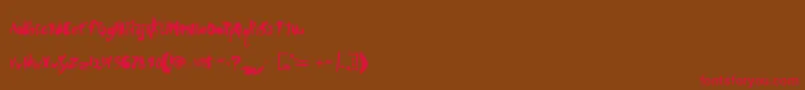 Duetrwoo Font – Red Fonts on Brown Background