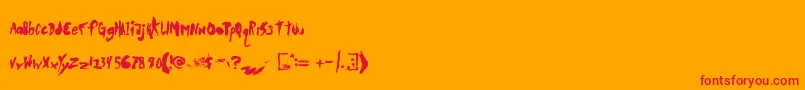 fuente Duetrwoo – Fuentes Rojas Sobre Fondo Naranja
