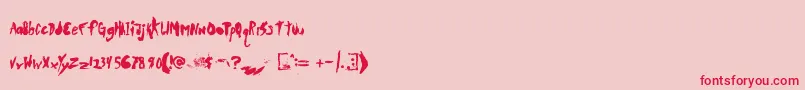 Duetrwoo Font – Red Fonts on Pink Background