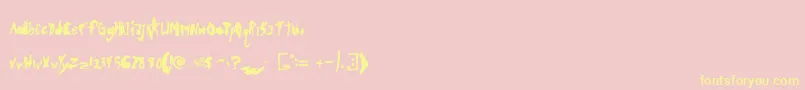 Duetrwoo Font – Yellow Fonts on Pink Background