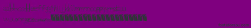Lowcase-fontti – mustat fontit violetilla taustalla