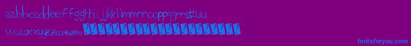 Lowcase Font – Blue Fonts on Purple Background