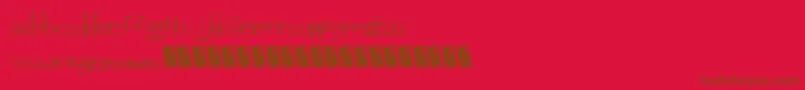 Lowcase Font – Brown Fonts on Red Background