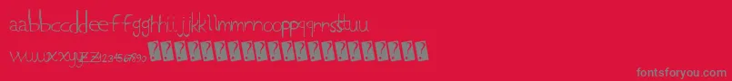 Lowcase Font – Gray Fonts on Red Background