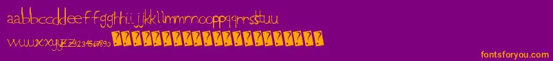 Lowcase Font – Orange Fonts on Purple Background
