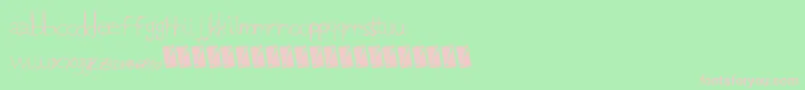 fuente Lowcase – Fuentes Rosadas Sobre Fondo Verde