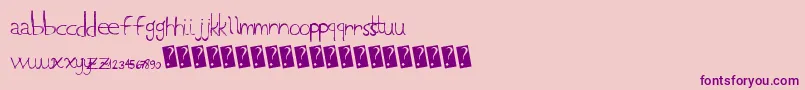 Lowcase Font – Purple Fonts on Pink Background