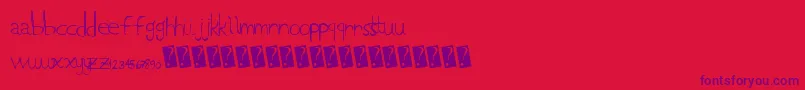 fuente Lowcase – Fuentes Moradas Sobre Fondo Rojo