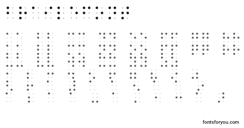 Schriftart BraileFont – Alphabet, Zahlen, spezielle Symbole