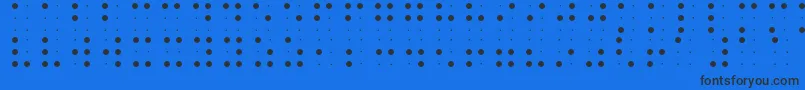 Шрифт BraileFont – чёрные шрифты на синем фоне