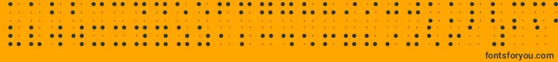 フォントBraileFont – 黒い文字のオレンジの背景