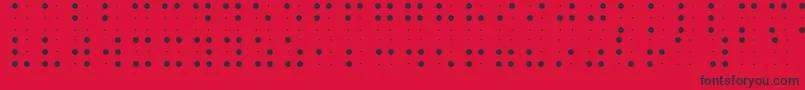 BraileFont Font – Black Fonts on Red Background