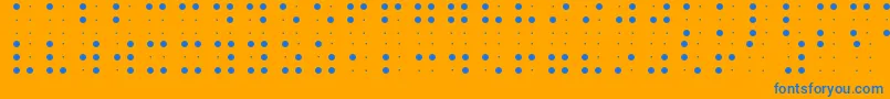 Шрифт BraileFont – синие шрифты на оранжевом фоне
