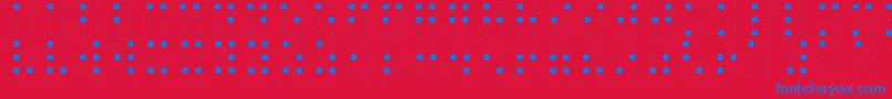 Шрифт BraileFont – синие шрифты на красном фоне