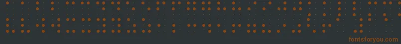 BraileFont-Schriftart – Braune Schriften auf schwarzem Hintergrund