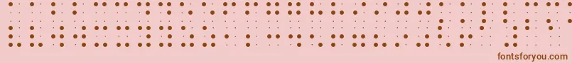 BraileFont-Schriftart – Braune Schriften auf rosa Hintergrund