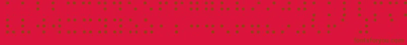 フォントBraileFont – 赤い背景に茶色の文字