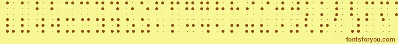 Czcionka BraileFont – brązowe czcionki na żółtym tle