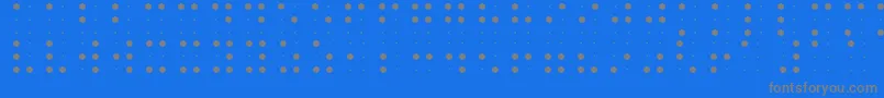 BraileFont-fontti – harmaat kirjasimet sinisellä taustalla