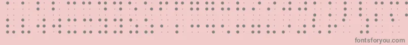 BraileFont-Schriftart – Graue Schriften auf rosa Hintergrund