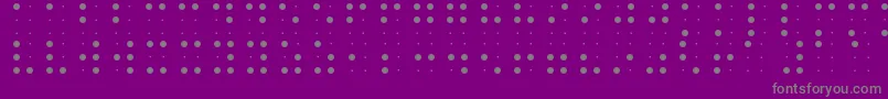 BraileFont-fontti – harmaat kirjasimet violetilla taustalla