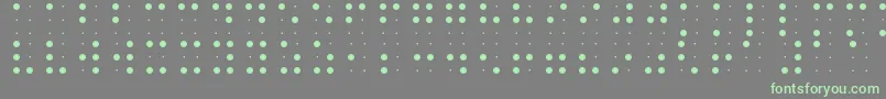 フォントBraileFont – 灰色の背景に緑のフォント