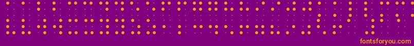 BraileFont-fontti – oranssit fontit violetilla taustalla