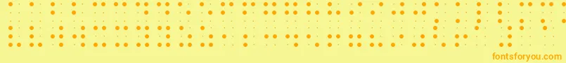 BraileFont-fontti – oranssit fontit keltaisella taustalla