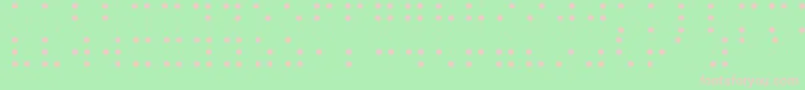 Czcionka BraileFont – różowe czcionki na zielonym tle