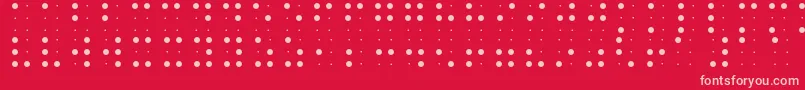 フォントBraileFont – 赤い背景にピンクのフォント