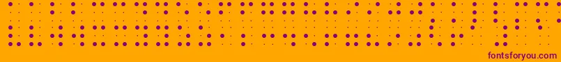フォントBraileFont – オレンジの背景に紫のフォント