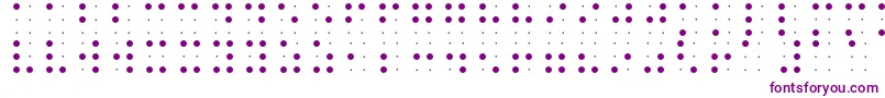 Czcionka BraileFont – fioletowe czcionki na białym tle
