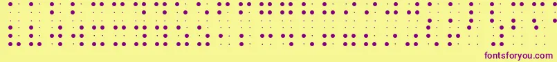 BraileFont-fontti – violetit fontit keltaisella taustalla