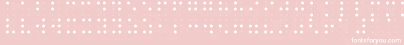 BraileFont-Schriftart – Weiße Schriften auf rosa Hintergrund