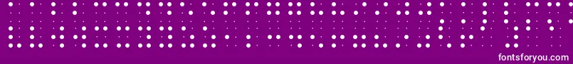 BraileFont-fontti – valkoiset fontit violetilla taustalla