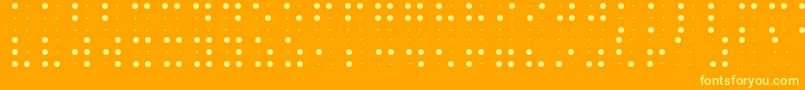 Czcionka BraileFont – żółte czcionki na pomarańczowym tle