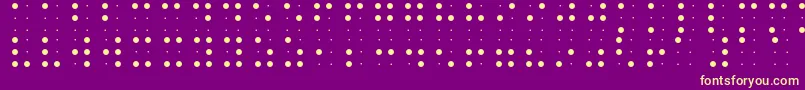 BraileFont-fontti – keltaiset fontit violetilla taustalla