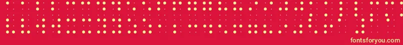 Fonte BraileFont – fontes amarelas em um fundo vermelho